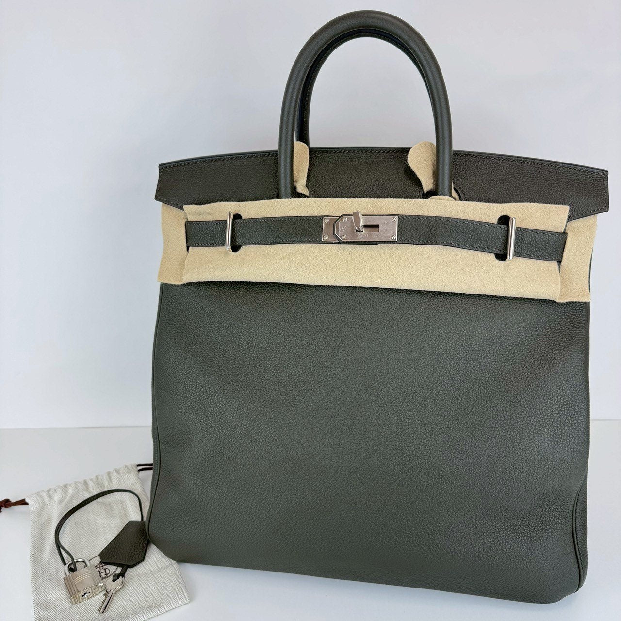 Haut a Courroies オータクロア40 Vert gris ヴェールグリス SV金具 Stamp-U U刻印 Togo トゴ