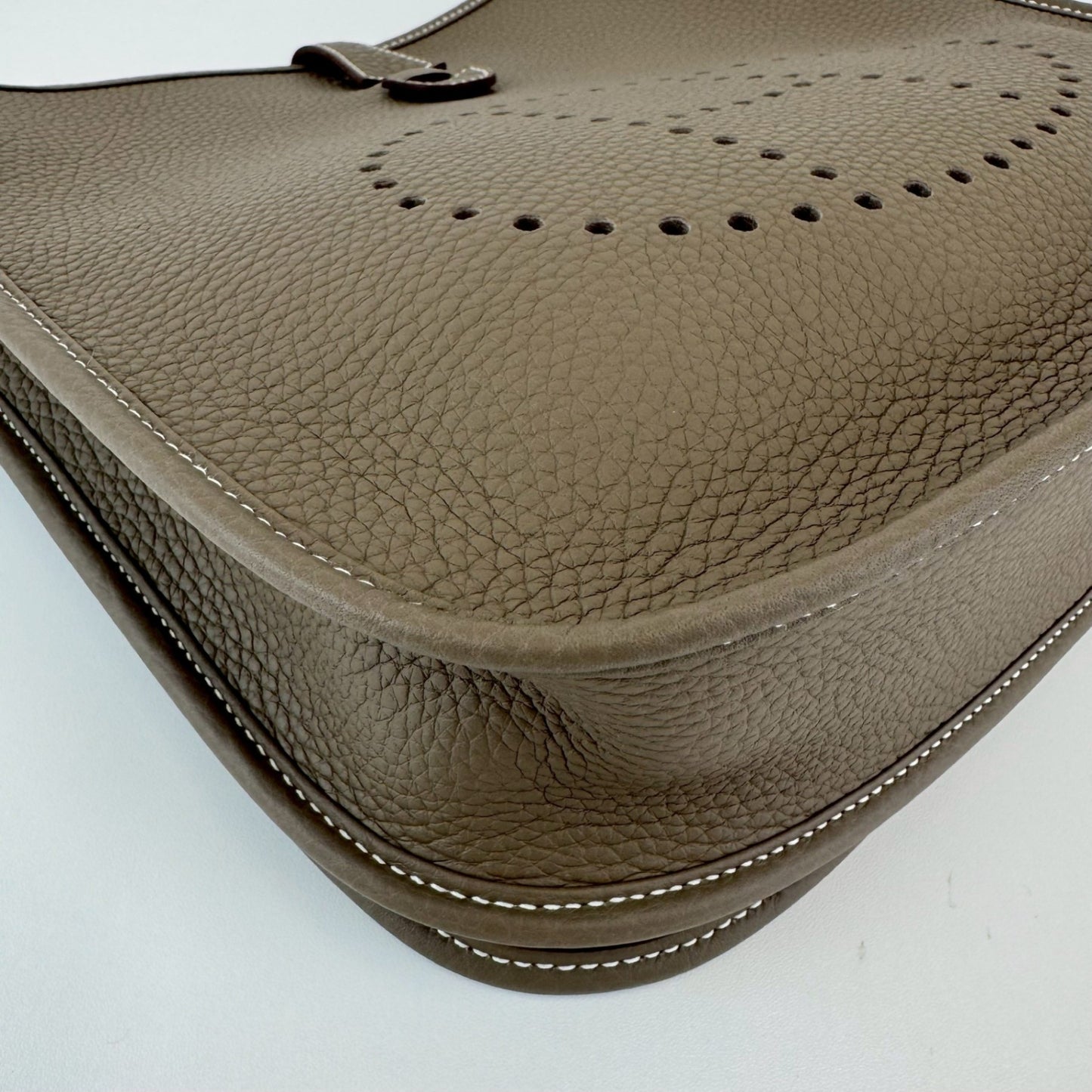 Evelyn PM エヴリンPM Etoupe エトープ PHW シルバー金具 Taurillon Clemence トリヨンクレマンス Stamp-K K刻印