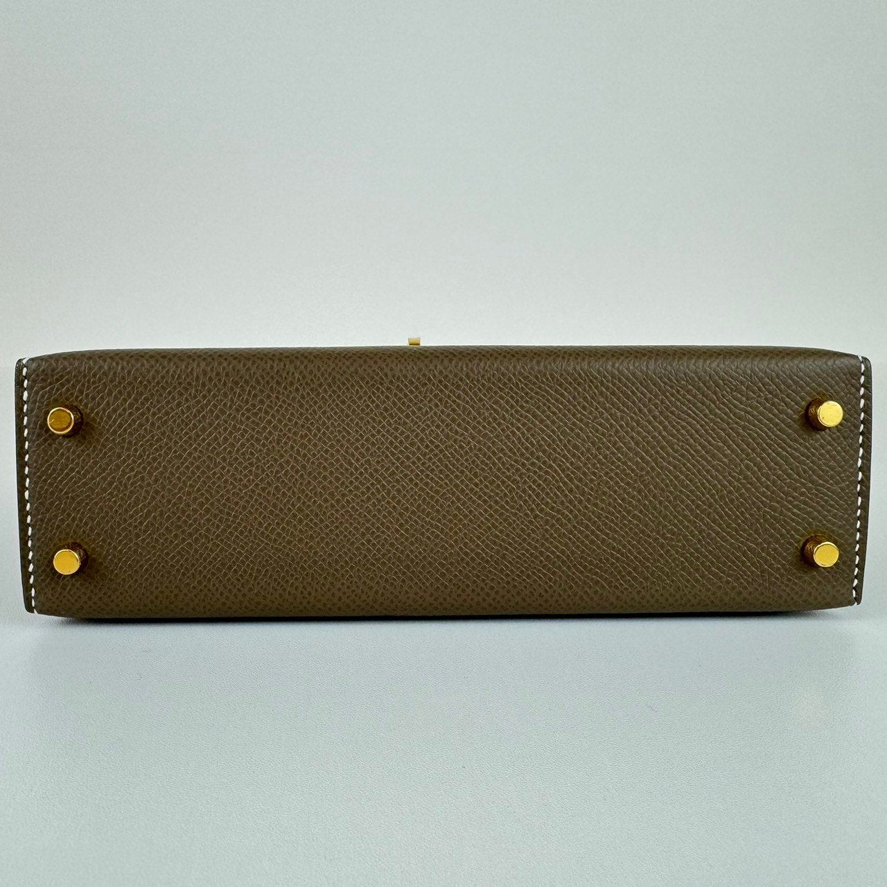 Mini kelly ミニケリー Stamp-W W刻印 Epsom エプソン Etoupe エトープ GHW ゴールド金具