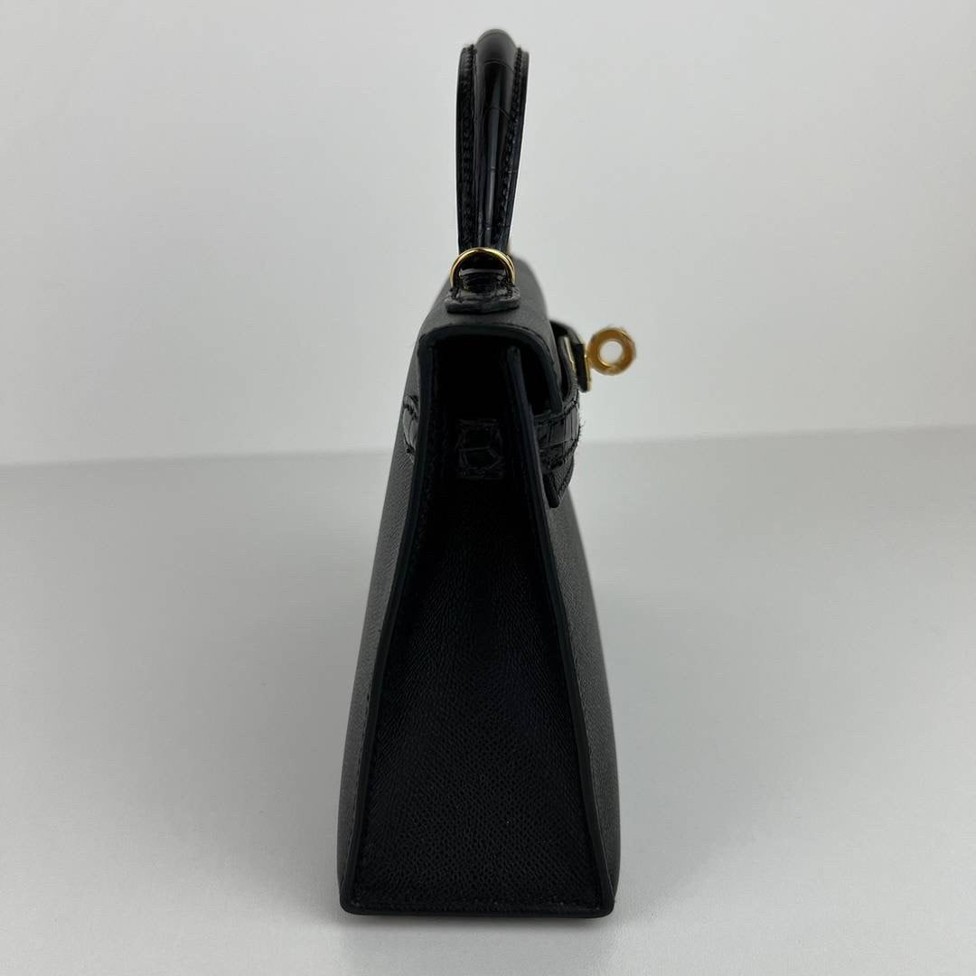 Mini kelly touch ミニケリー タッチ Black ブラック Madame マダム/Alligatorアリゲーター GHW ゴールド金具 Stamp-B B刻印
