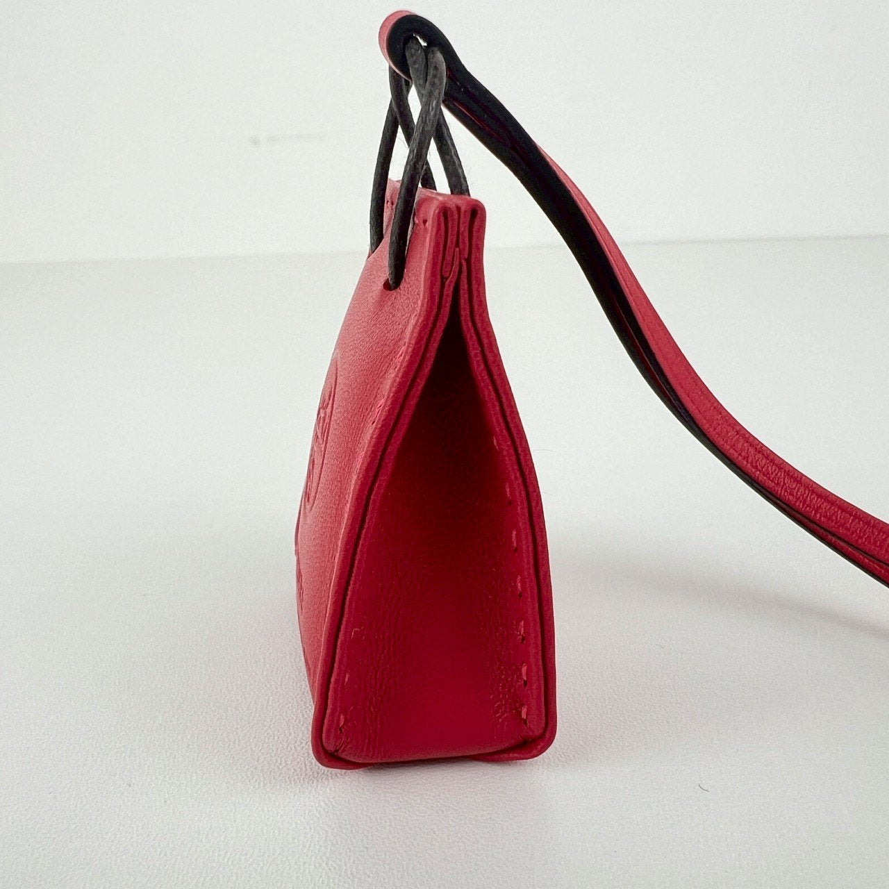 新品未使用 HERMES エルメス Sac orange サックオランジュ Rose mexico ローズメキシコ Agneau Milo アニョーミロ バッグチャーム ストラップ キーホルダー
