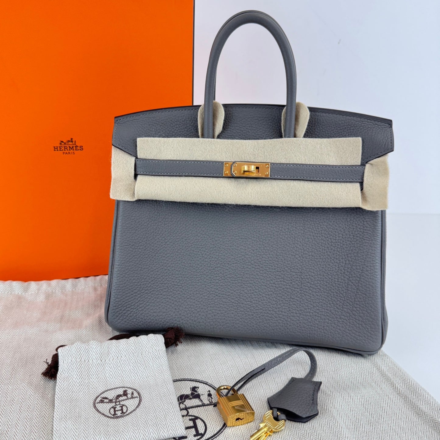 Birkin25 バーキン25 Gris meyer グリメイヤー Togo トゴ GHW ゴールド金具 Stamp-B B刻印