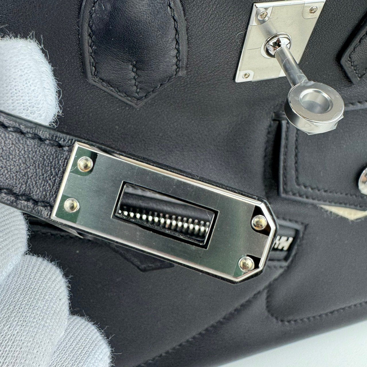 Birkin25 Rock バーキン25ロック Black ブラック PHW シルバー金具 W刻印 Veau Volupto ヴォーヴォリュプト