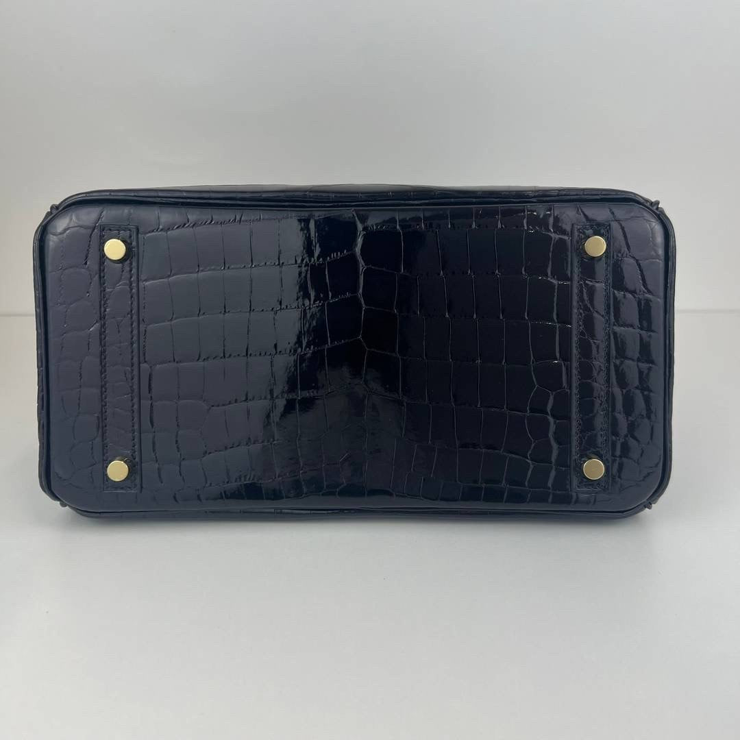 Birkin30 バーキン30 Black ブラック GHW ゴールド金具 Shiny crocodile シャイニークロコダイル Stamp-Y Y刻印