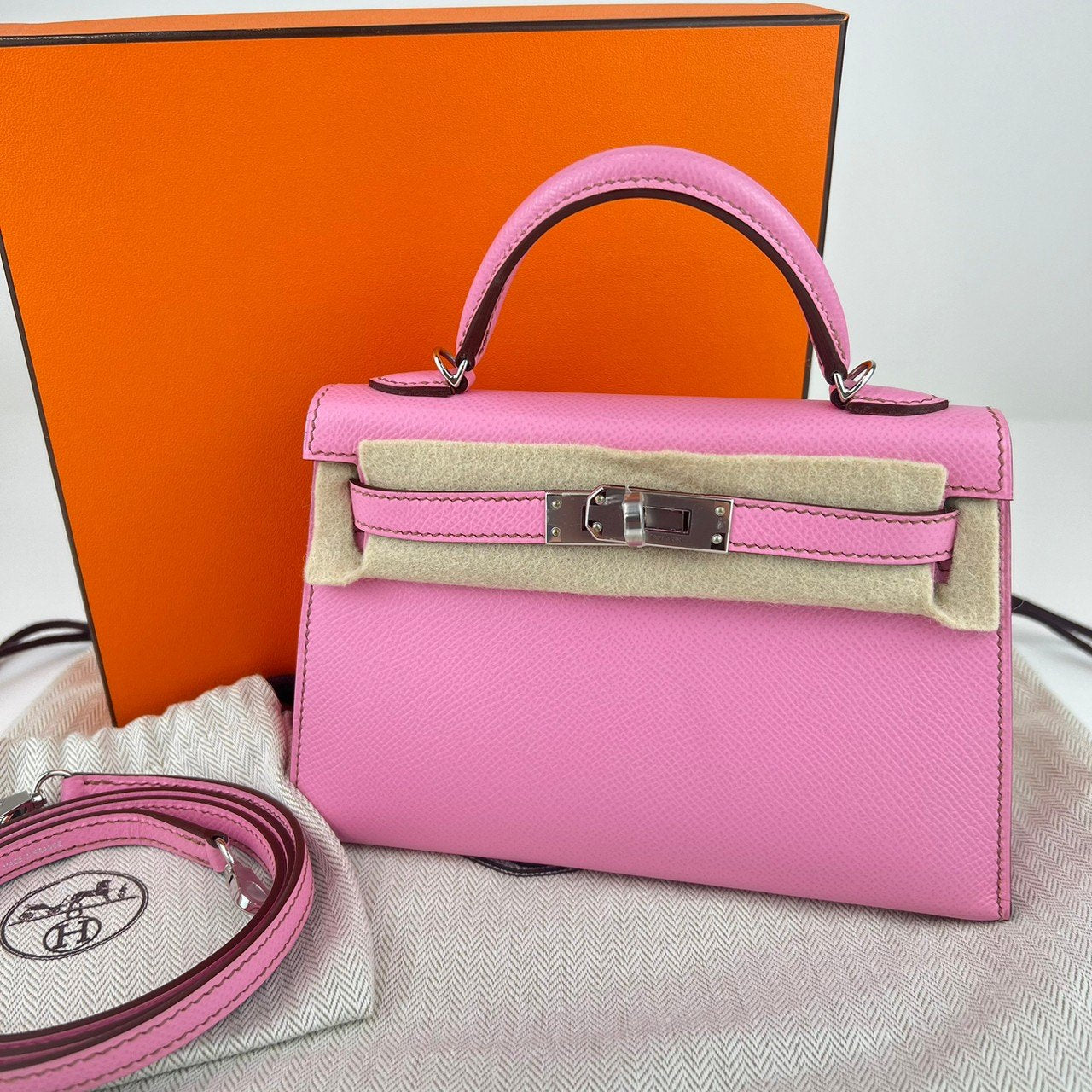 Mini kelly ミニケリー Bubblegum バブルガム PHW シルバー金具 Epsom エプソン Z刻