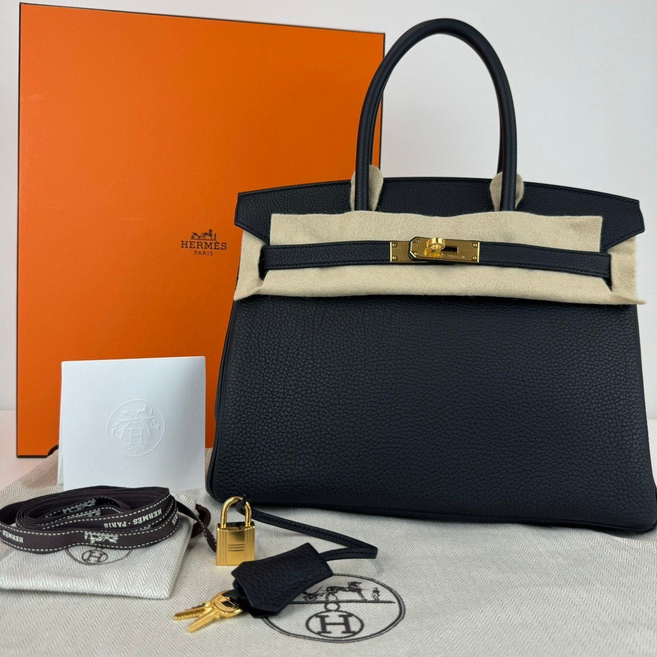 Birkin30 バーキン30 Noir ノワール Togo トゴ GHW ゴールド金具 Stamp-B B刻印