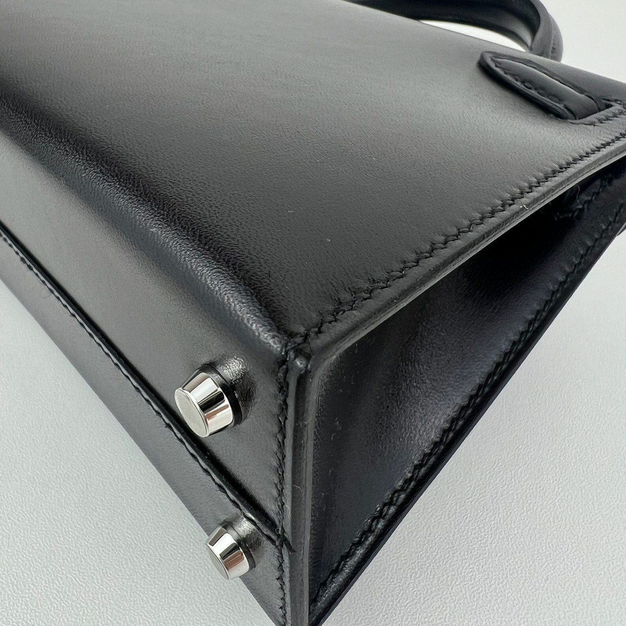 Mini kelly cloute ミニケリークローテ Black ブラック Box calf ボックスカーフ PHW シルバー金具 Stamp-B B刻印