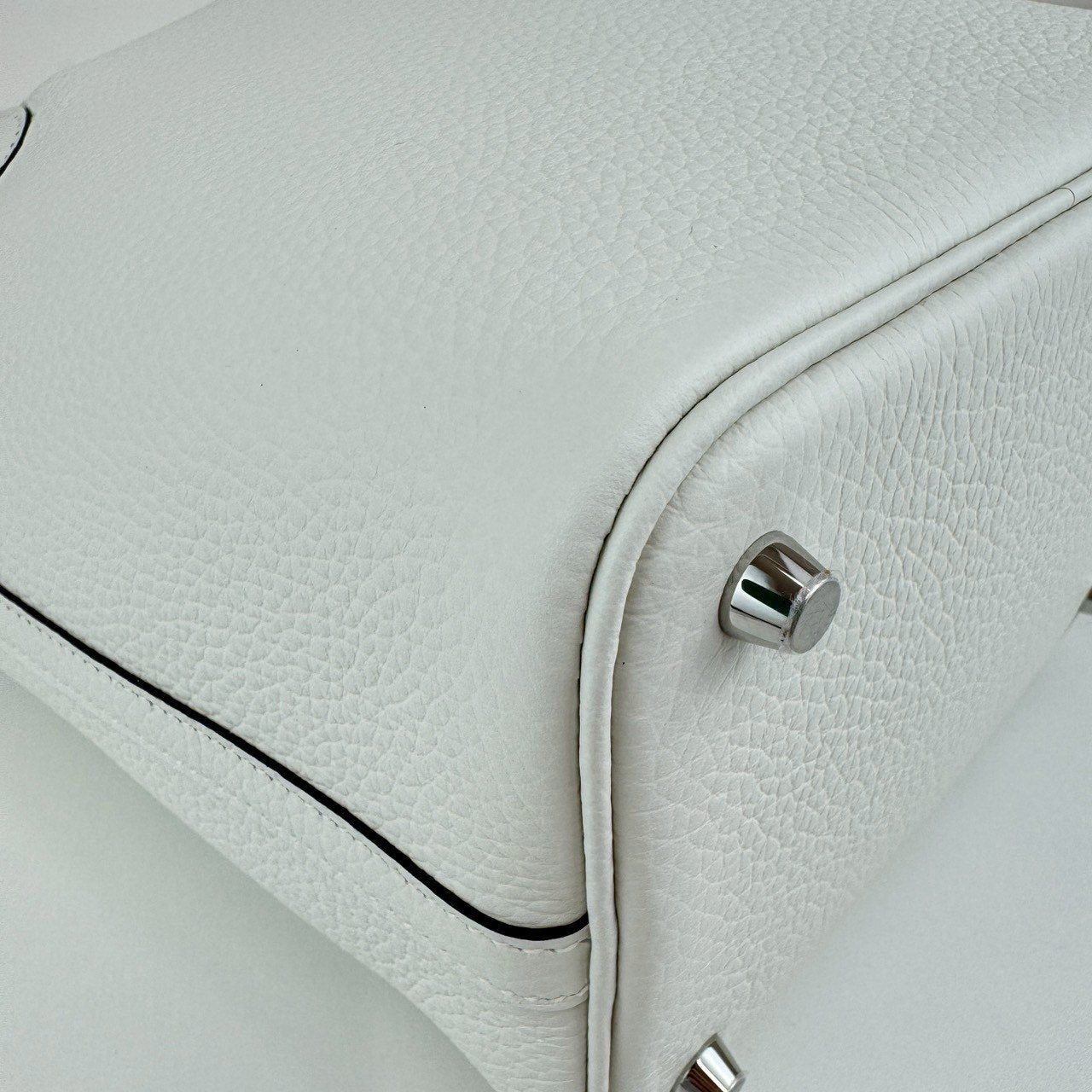 Picotin Lock PM ピコタンロック PM White ホワイト Taurillon Clemence トリヨンクレマンス PHW シルバー金具 Stamp-W W刻印