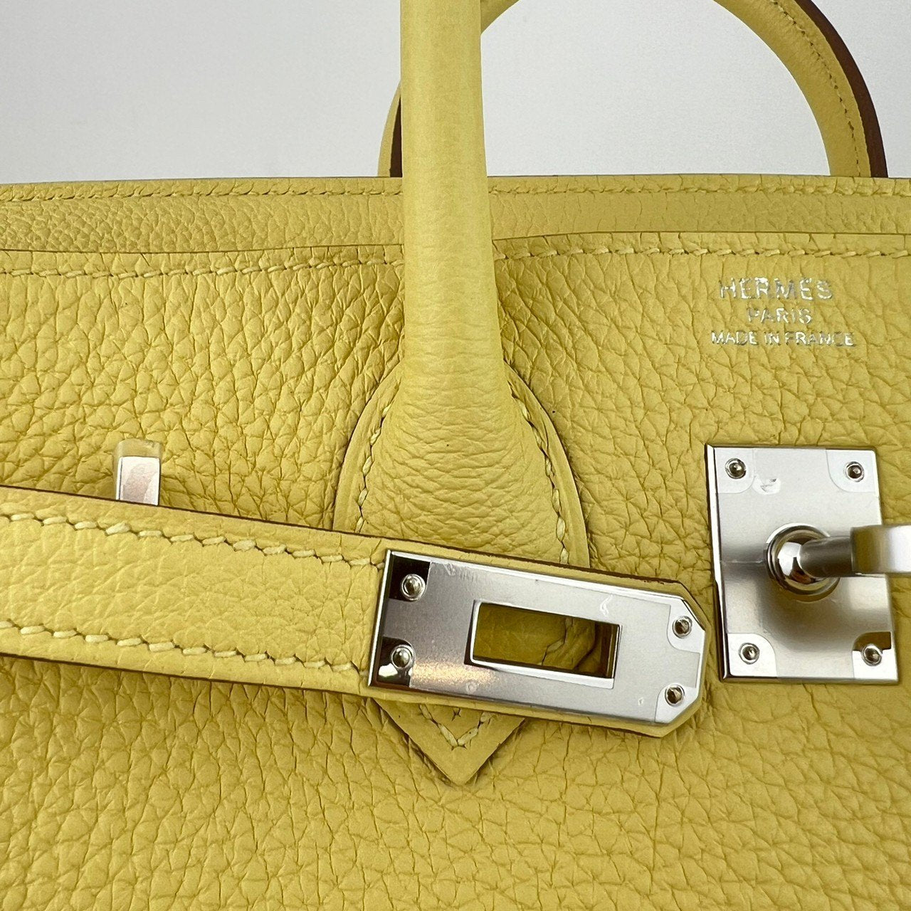 Birkin25 バーキン25 Jaune poussin ジョーヌプッサン PHW シルバー金具 Stamp-W W刻印