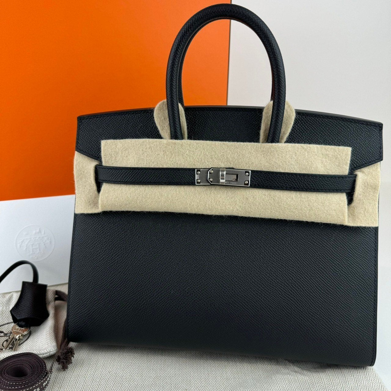 Birkin25 バーキン25 Black ブラック PHW シルバー金具 Epsom エプソン Stamp-W W刻印