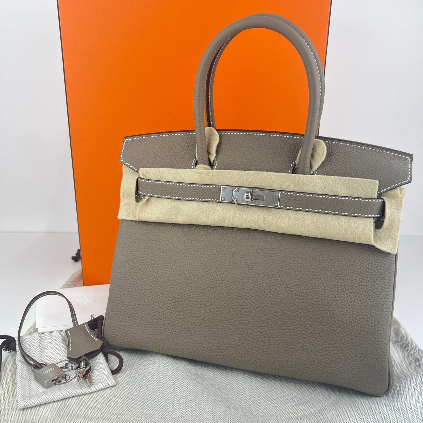 Birkin30 バーキン30 Etoupe エトープ PHW シルバー金具 Stamp-K K刻印 Togo トゴ