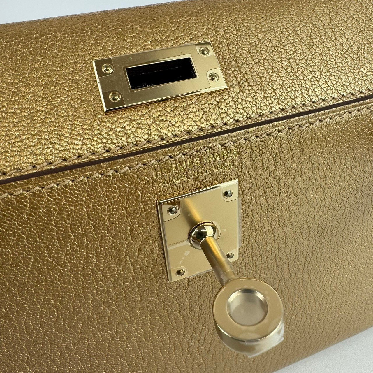 Mini kelly ミニケリー Dore ドレ Chevre シェーブル PMBHW シャンパンゴールド金具 Stamp-W W刻印