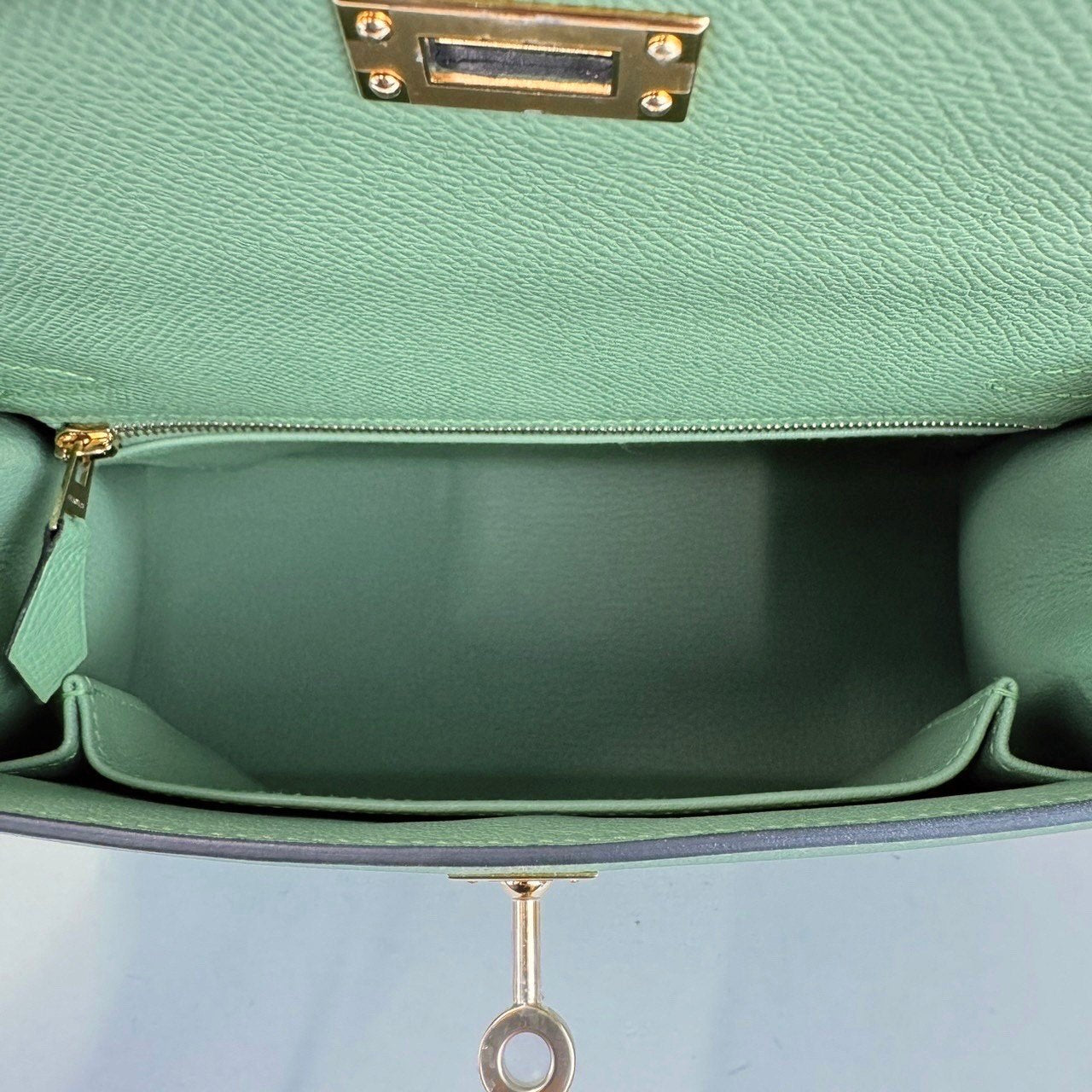 Kelly25 ケリー25 Vert Criquet ヴェールクリケット Epsom エプソン GHW ゴールド金具 Stamp-Y Y刻印