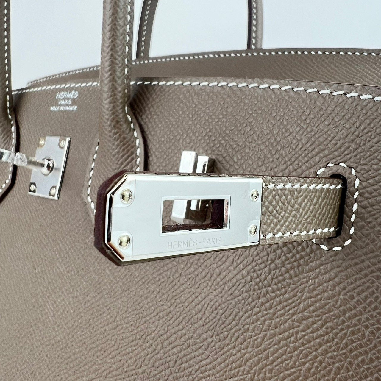 Birkin25 Sellier バーキン25 セリエ Etoupe エトープ PHW シルバー金具 Epsom エプソン Stamp-W W刻印