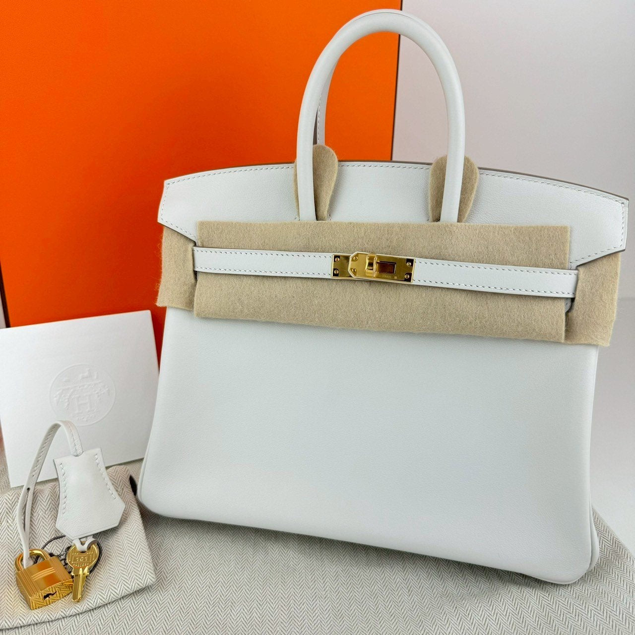 Birkin25 バーキン25 Gris pearle グリパール GHW ゴールド金具 Swift スイフト Stamp-B B刻印