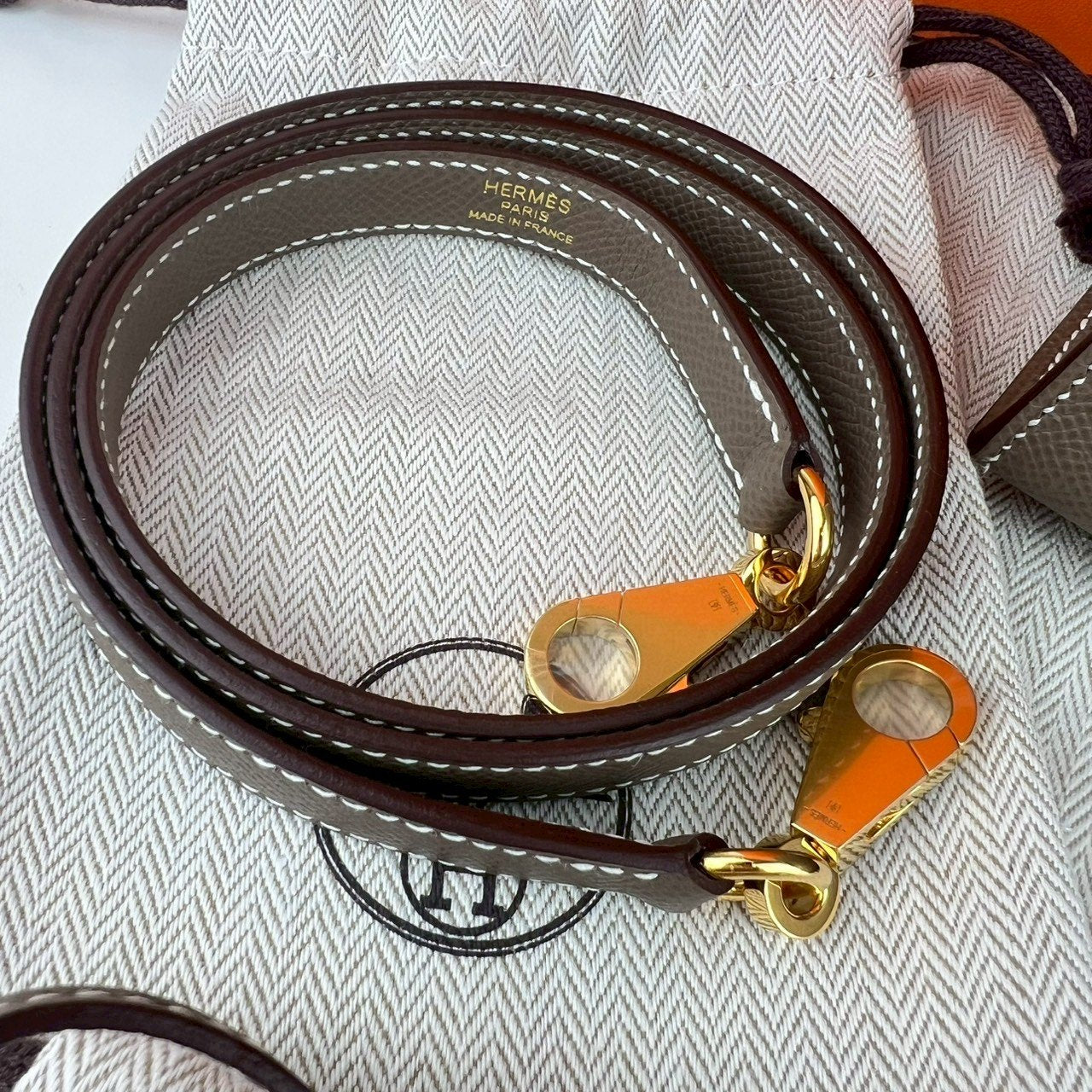 Kelly25 ケリー25 Etoupe エトープ Epsom エプソン GHW ゴールド金具 Stamp-W W刻印