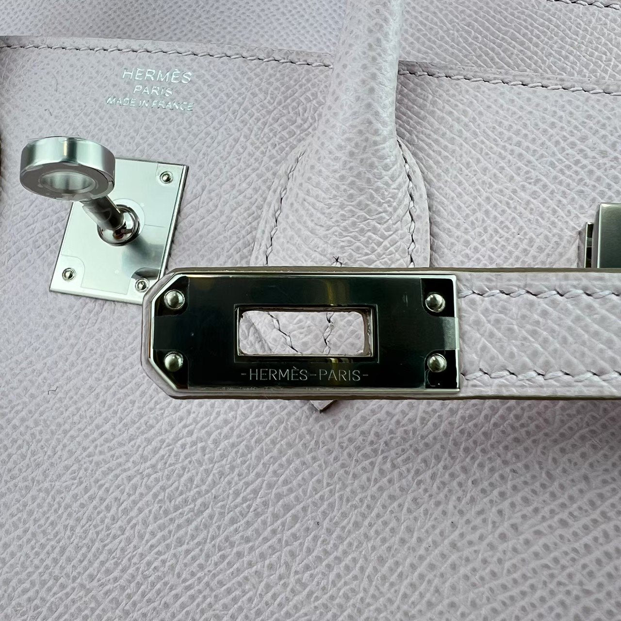 Birkin25 Sellier バーキン25 セリエ Mauve pale モーヴパール Epsom エプソン PHW シルバー金具 Stamp-B B刻印