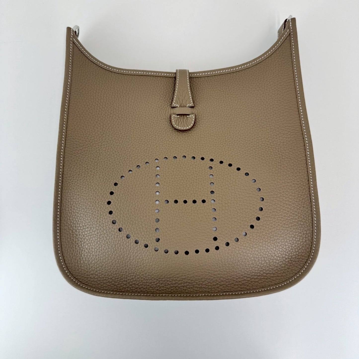 Evelyn PM エヴリンPM Etoupe エトープ PHW シルバー金具 Taurillon Clemence トリヨンクレマンス Stamp-K K刻印