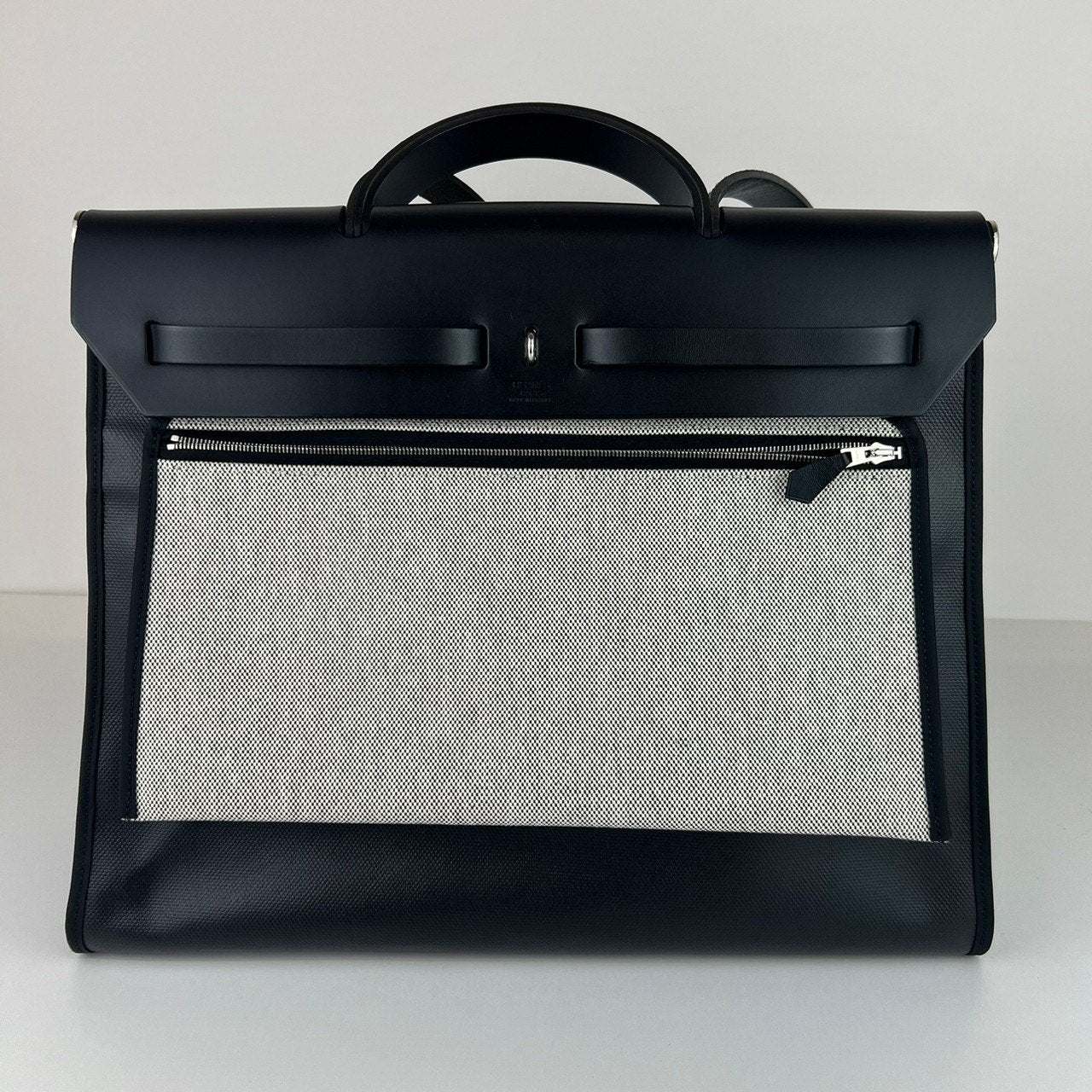 Herbag zip 39 MM エールバッグジップ39 MM Black ブラック Toile H/Berlin/Vash hunter トワルアッシュ/ベルリーヌ/ヴァッシュハンター PHW シルバー金具 Stamp-D D刻印