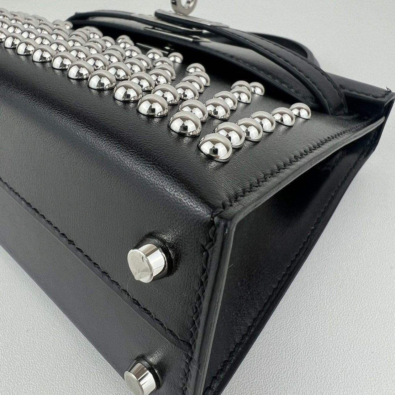 Mini kelly cloute ミニケリークローテ Black ブラック Box calf ボックスカーフ PHW シルバー金具 Stamp-B B刻印