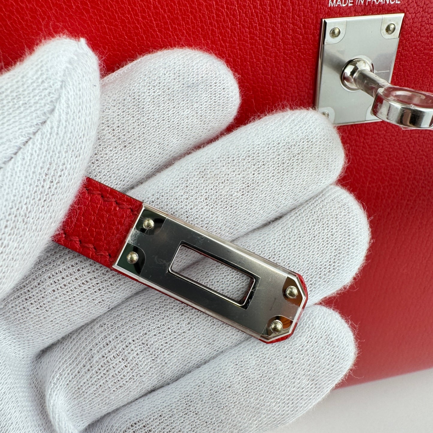 Kelly25 ケリー25 Rouge de coeur ルージュクー シルバー金具 Stamp-K K刻印 Chevre シェーブル