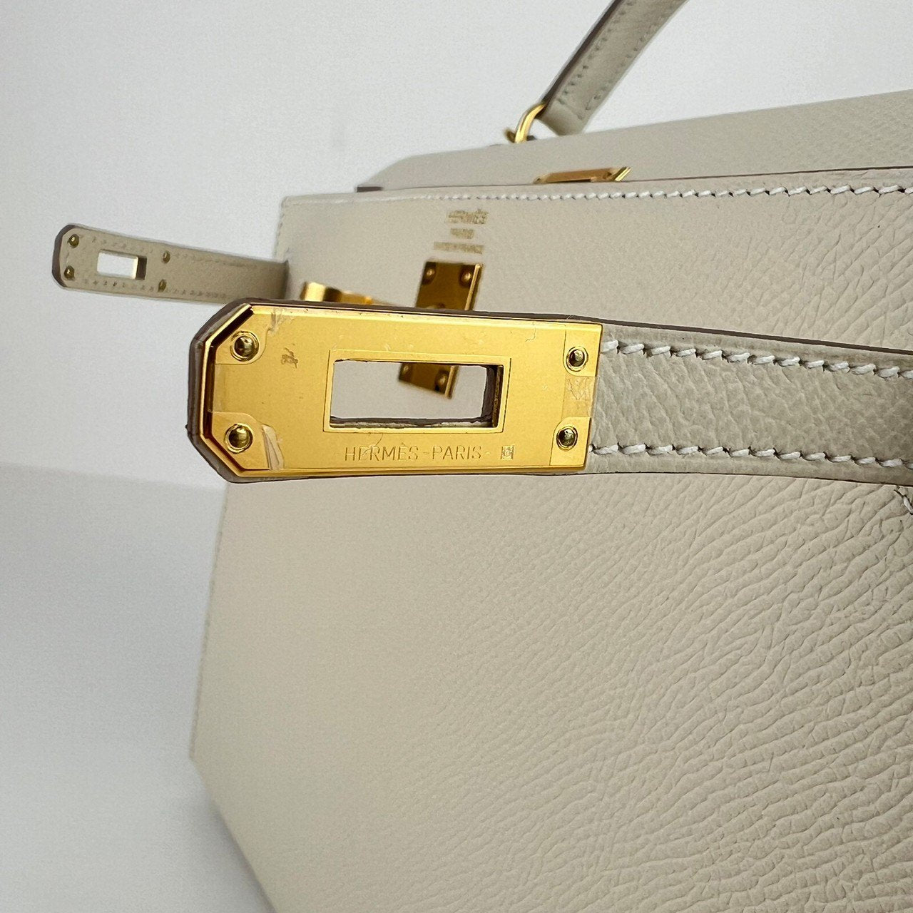 Kelly25 Sellier ケリー25 セリエ Craie クレ W刻 GHW ゴールド金具 Epsom エプソン