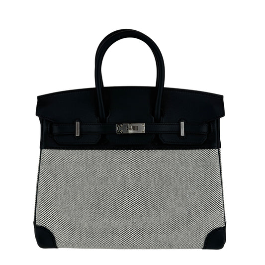 Birkin25 バーキン25 Black ブラック PHW シルバー金具 Stamp-B B刻