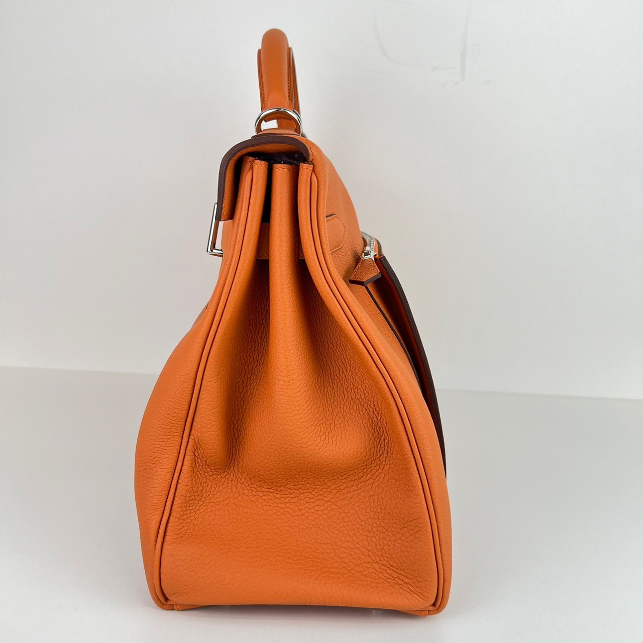 Kelly42 maxi ケリー42 マキシ Orange オレンジ PHW シルバー金具 Togo トゴ シルバー金具 Stamp-W W刻印