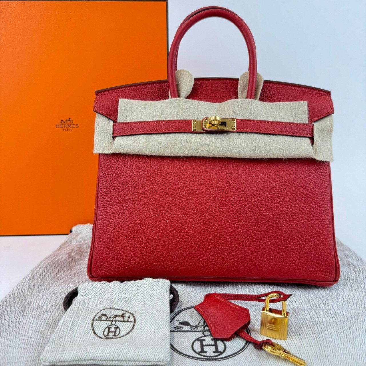 Birkin25 バーキン25 Vermillion ヴァーミリオン Togo トゴ GHW ゴールド金具 B刻