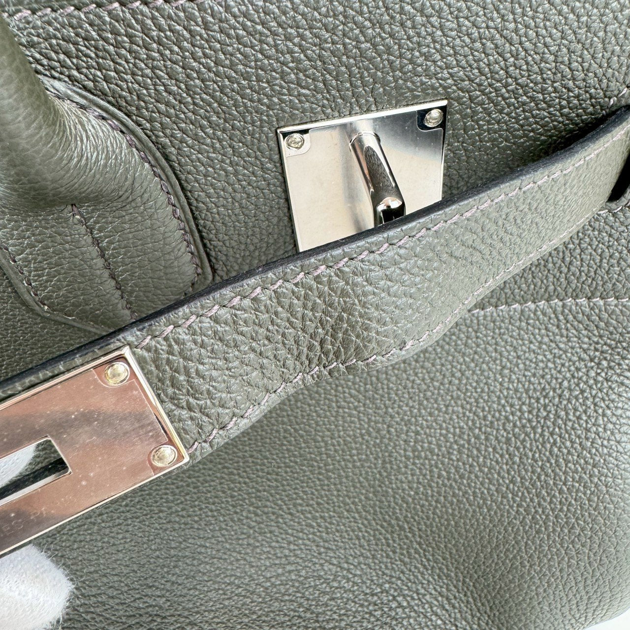 Haut a Courroies オータクロア40 Vert gris ヴェールグリス SV金具 Stamp-U U刻印 Togo トゴ