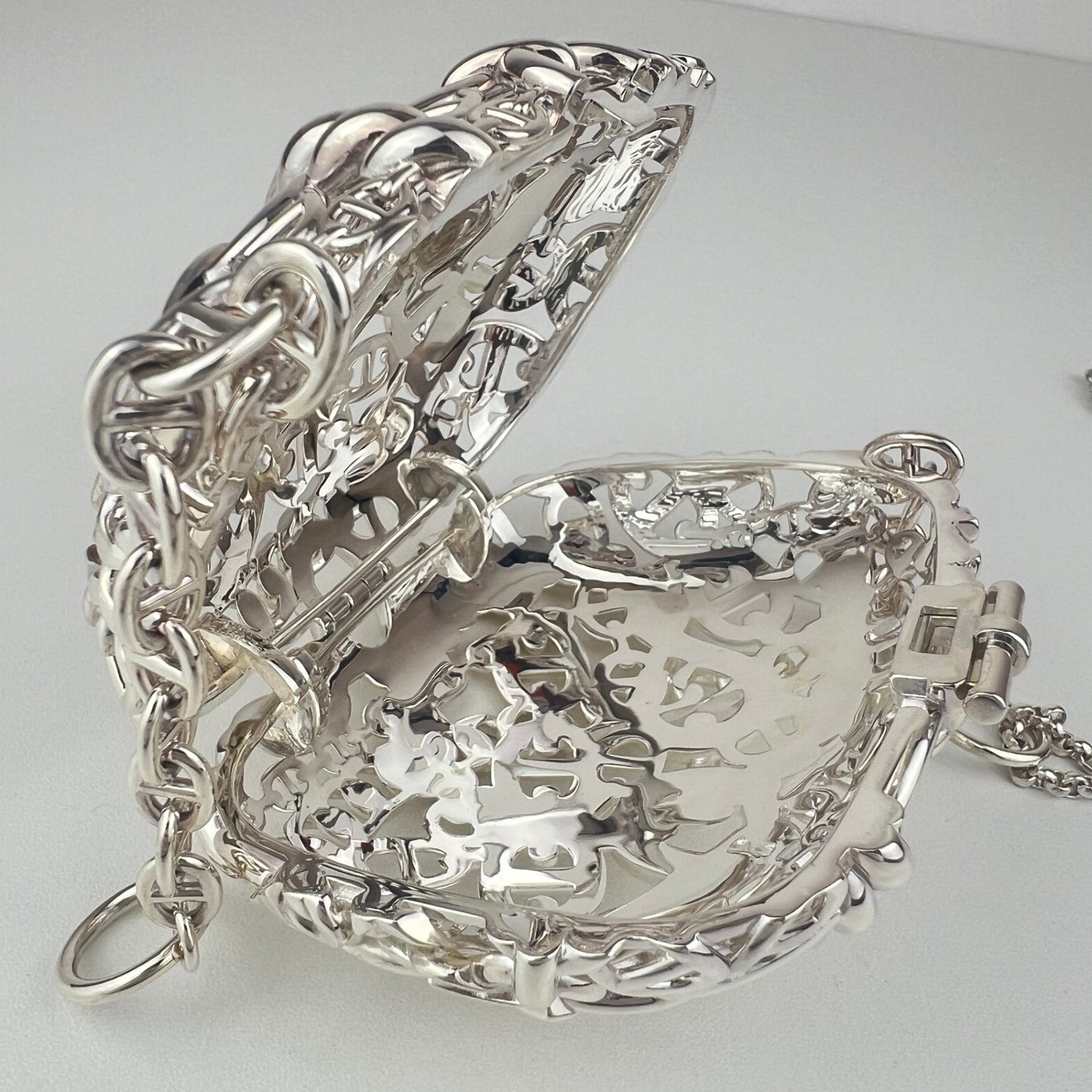 Sac bijou chaine dancre サックビジューシェーヌダンクル PHW シルバー金具 シルバー925