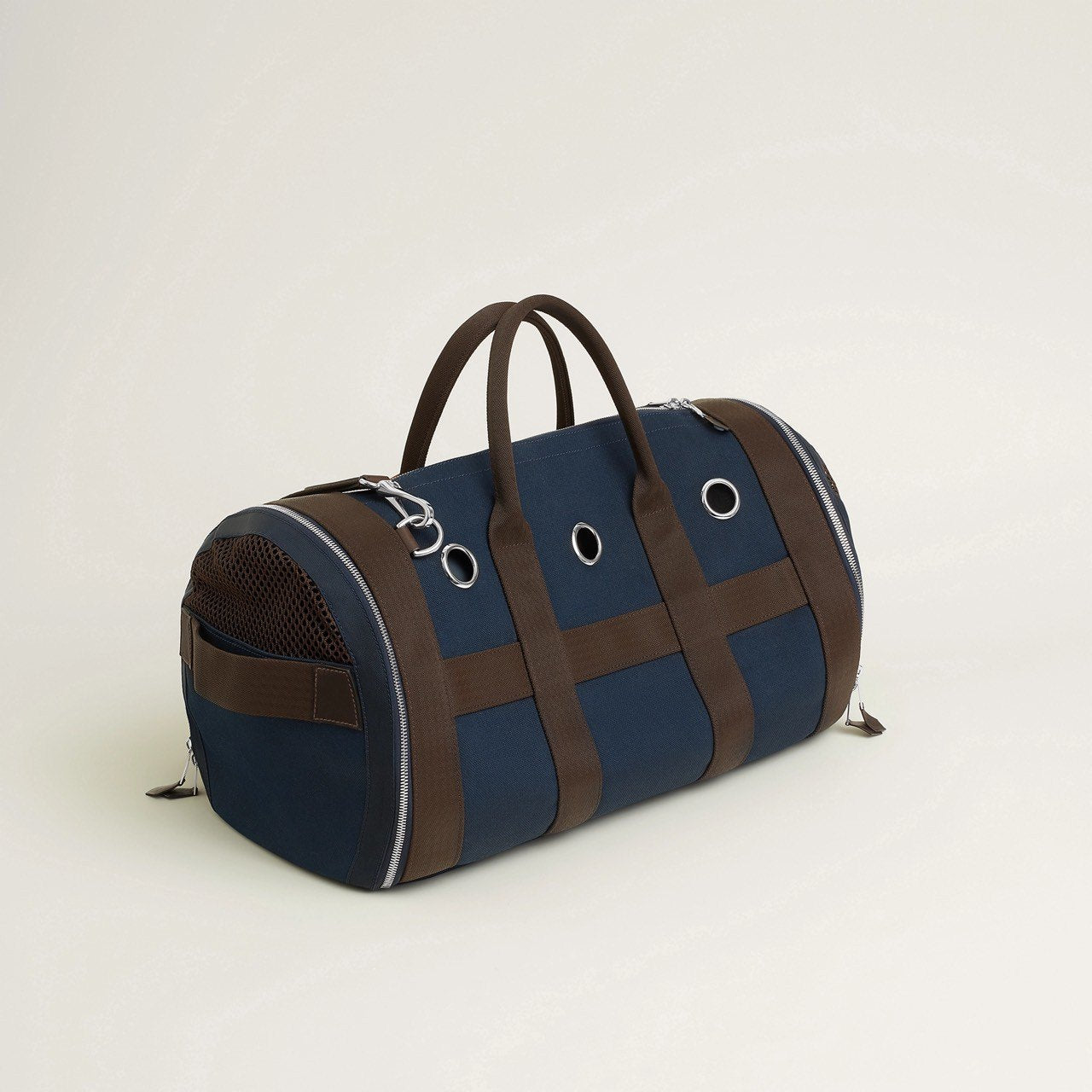 新品未使用 HERMES エルメス 犬用キャリーバッグ ネイビー ブラウン