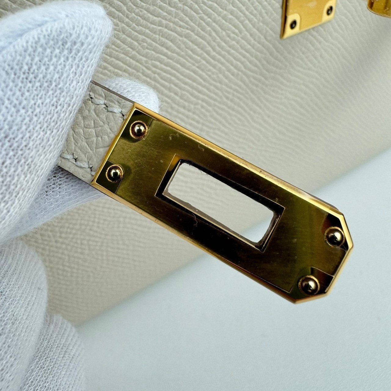Mini kelly ミニケリー Craie クレ ゴールド金具 W刻 ハンドバッグ Epsom エプソン