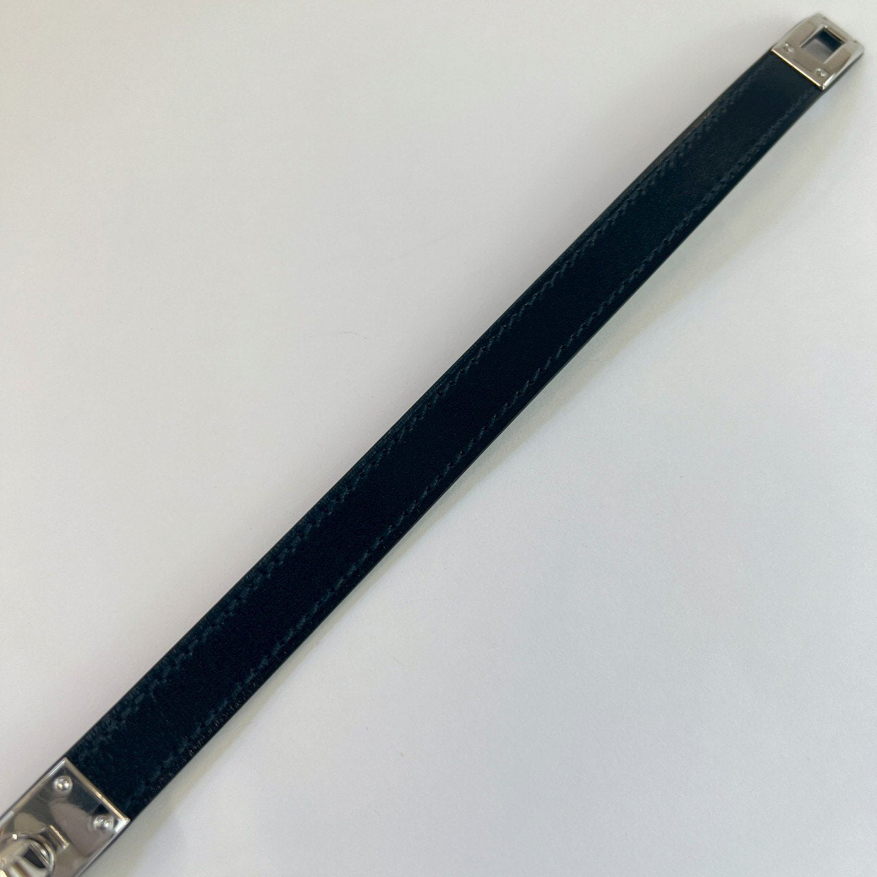 Kelly double bracelet レザーブレスレット ケリー T5 Black ブラック