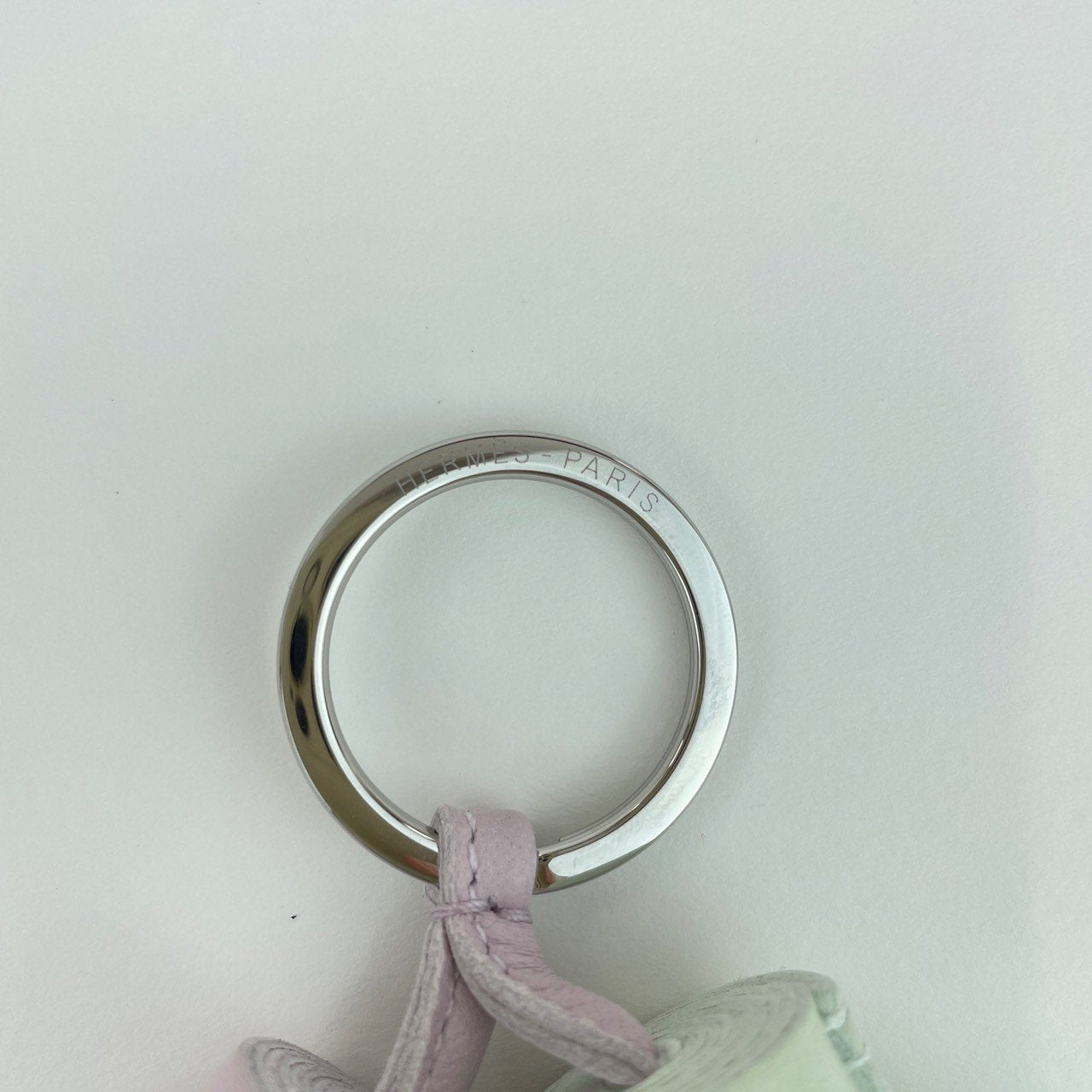 Hermès エルメス Carmen Unodos miro Keyring カルメン ウノドス キーリング Lambskin ラムスキン Mauve pale/Vert fizz モーヴペール/ヴェールフィズ PHW シルバー金具