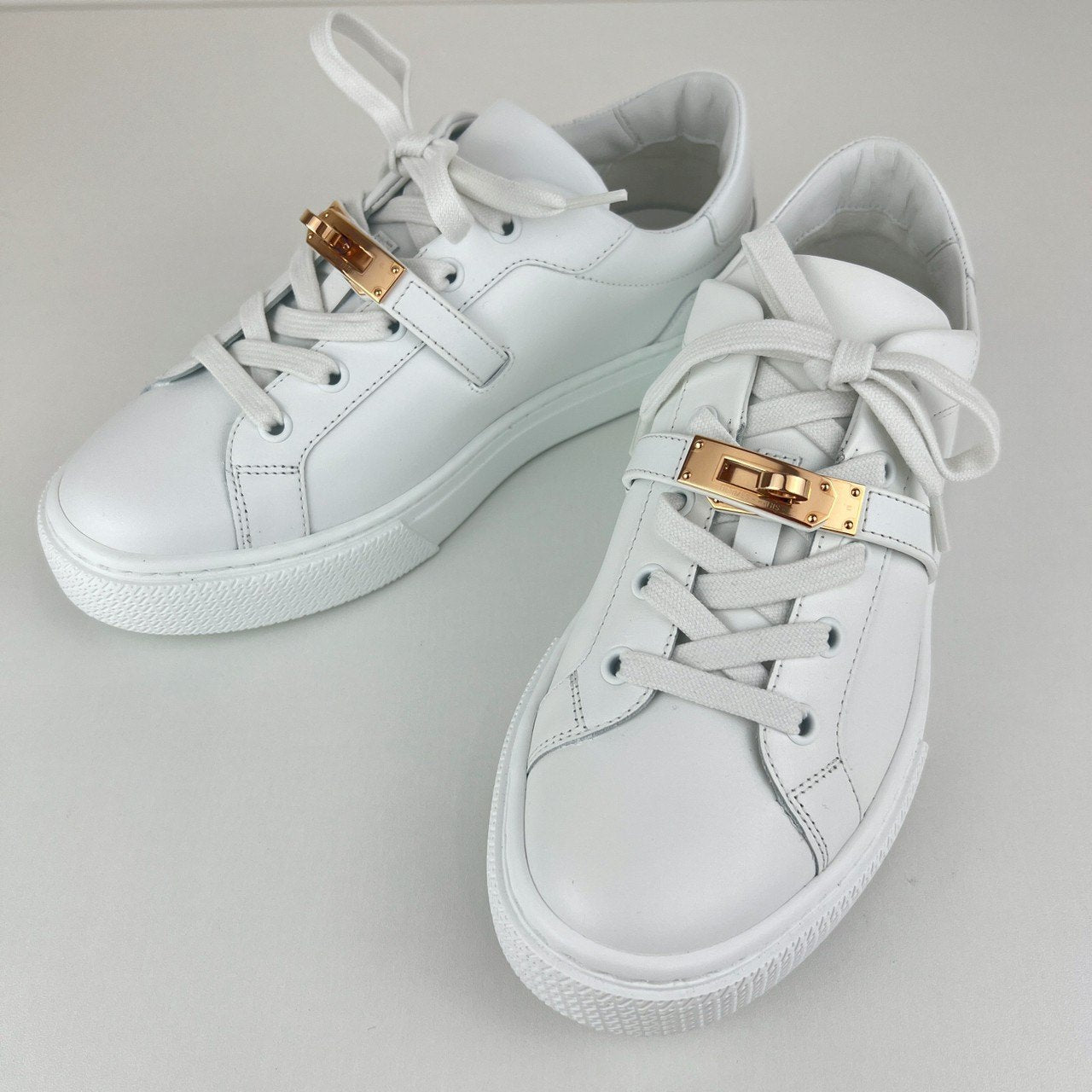 Sneaker DAY スニーカーデイ White ホワイト RGHW ローズゴールド金具 カーフスキン 38(25cm)