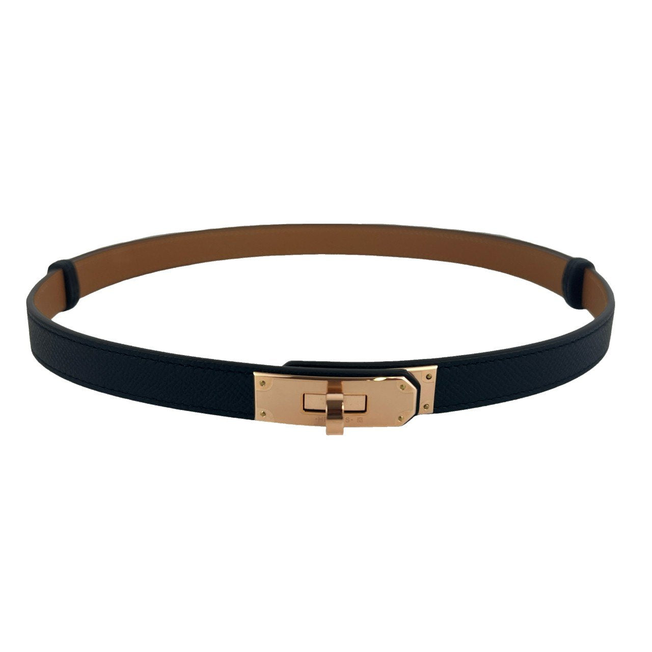 Belt kelly 18 ケリー ベルト18 Black ブラック RGHW ピンクゴールド金具 Epsom エプソン Stamp-W W刻印