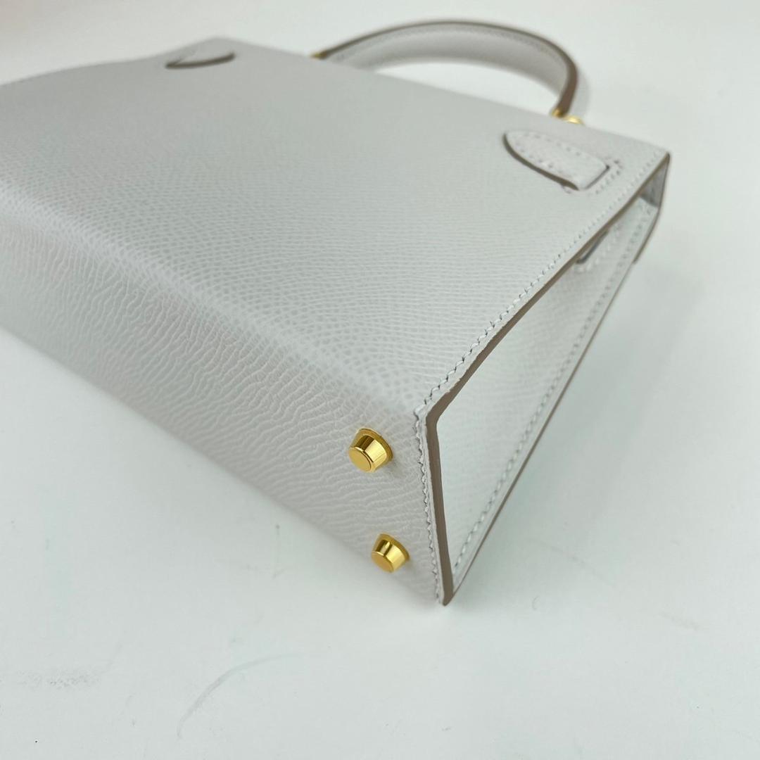 Mini kelly ミニケリー Gray pearl グリパール Epsom エプソン GHW ゴールド金具 B刻