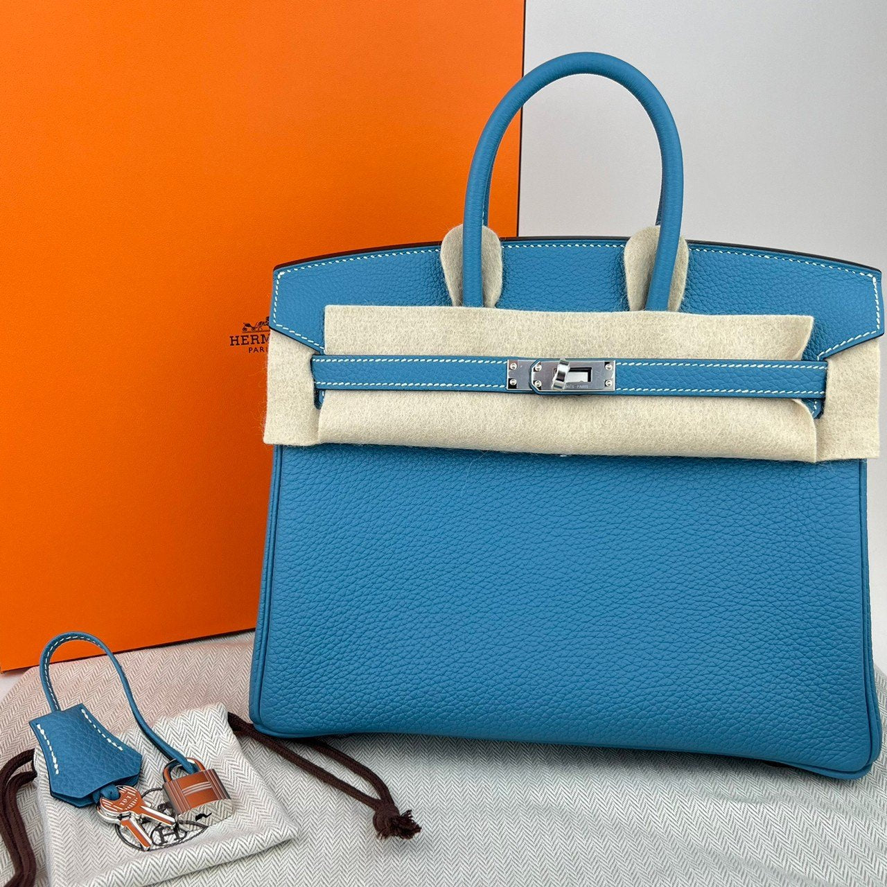 Birkin25 バーキン25 Bleu jean ブルージーン PHW シルバー金具
