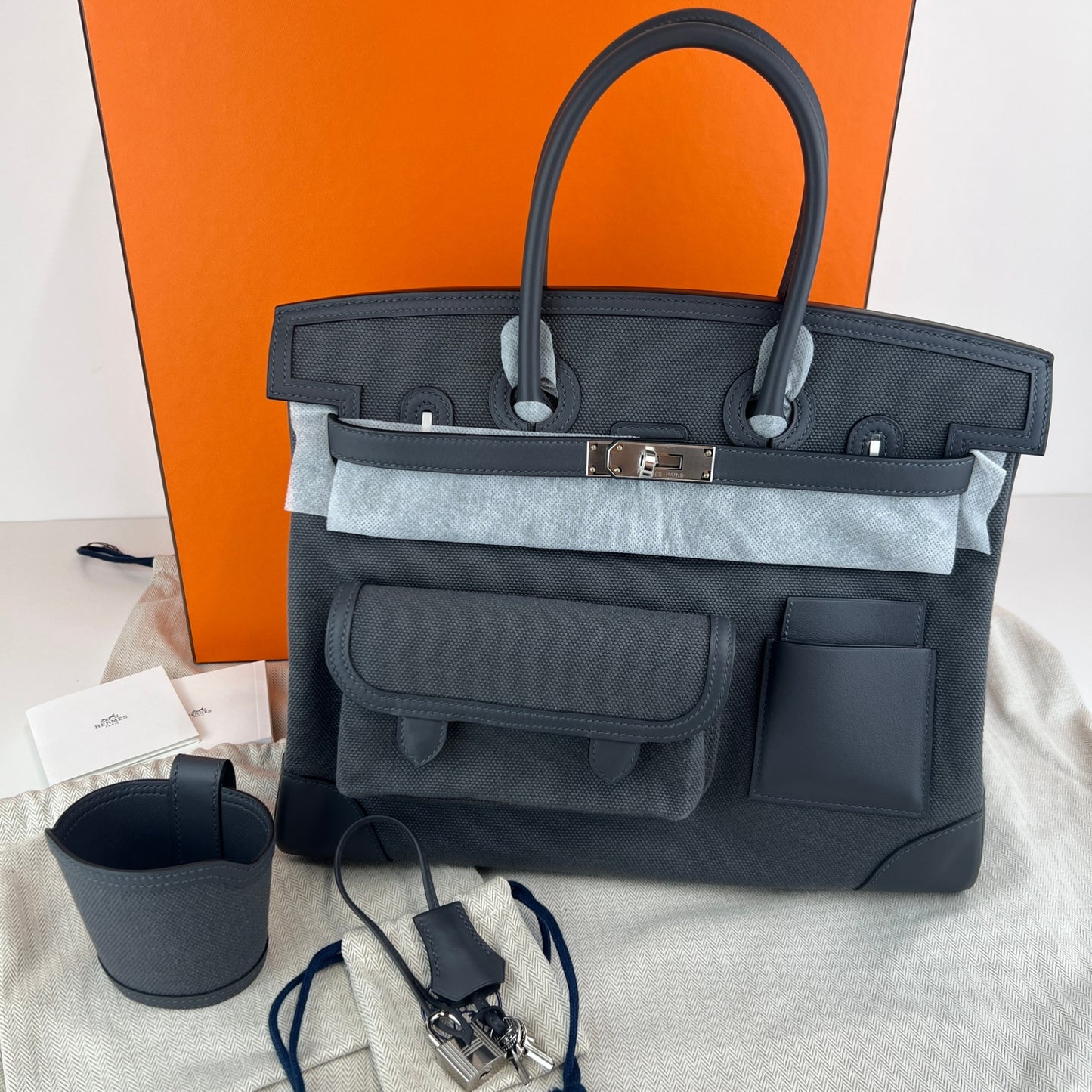 Birkin35 cargo バーキン35 カーゴ Stamp-K K刻印 Swift/Toilegoelan スイフト/トワルゴエラン Gris misty グリミスティ PHW シルバー金具