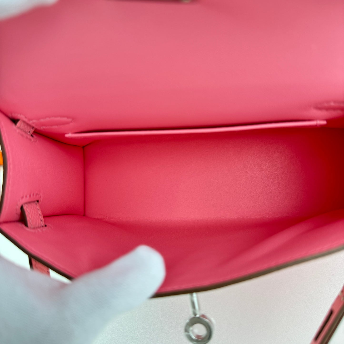 Hermès エルメス Mini kelly ミニケリー Stamp-K K刻印 Epsom エプソン Rose confetti ローズコンフェッティ PHW シルバー金具