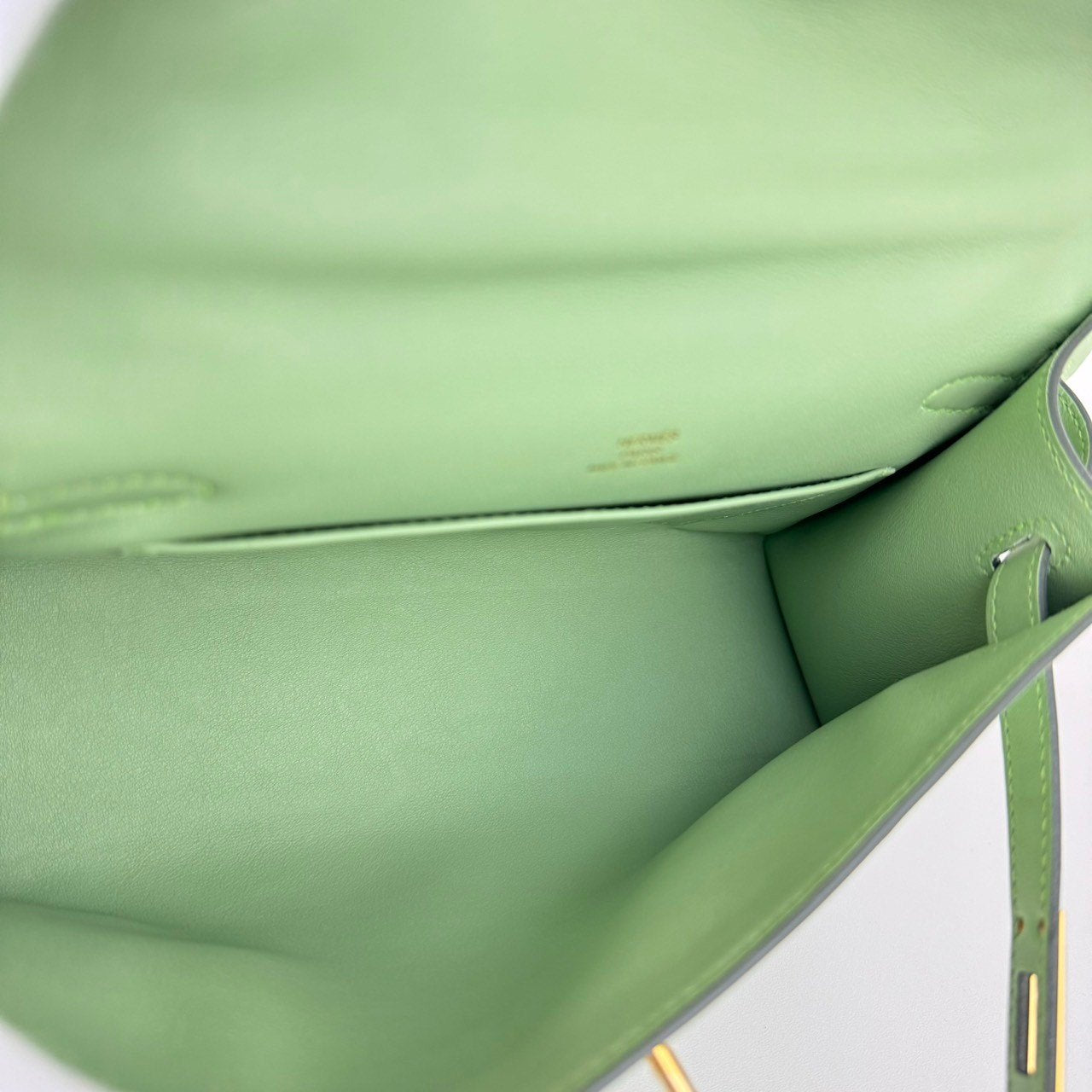 Kelly pochette ケリーポシェット Vert criquet ヴェールクリケット Swift スイフト GHW ゴールド金具 Stamp-B B刻印