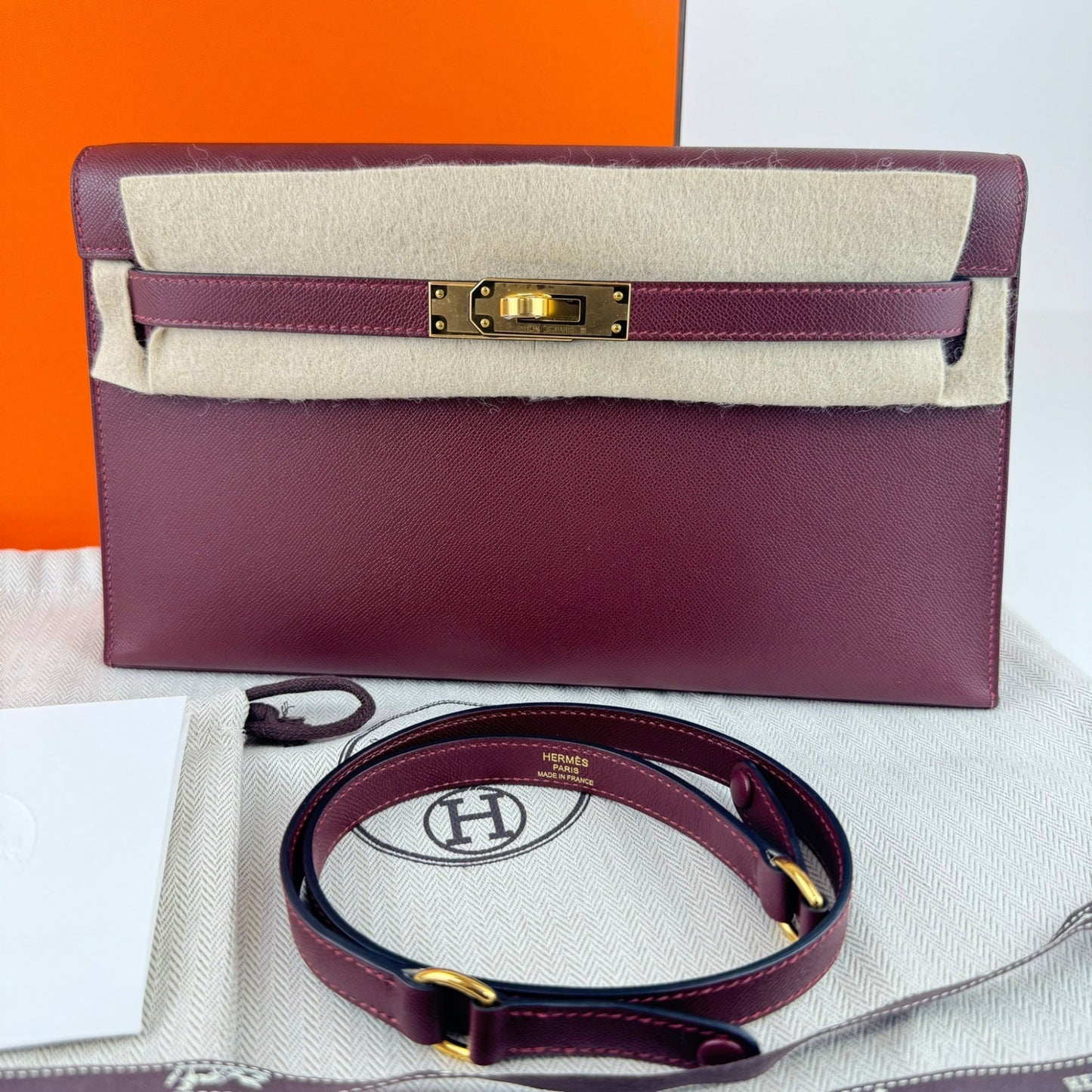 Kelly elan ケリーエラン Rouge H Madame マダム GHW ゴールド金具 Stamp-B B刻印