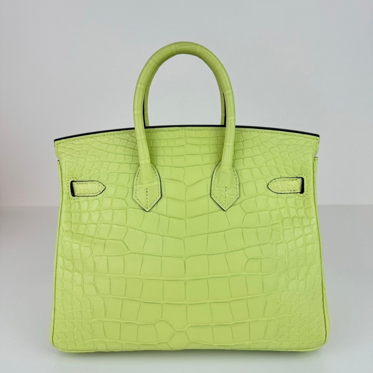 Birkin25 バーキン25 Jaune bourgeon ジョーヌブルジョン Alligatorアリゲーター PHW シルバー金具 Stamp-U U刻印