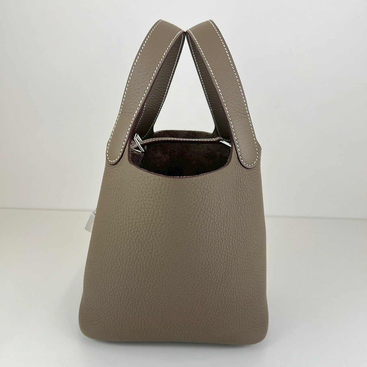 Picotin Lock PM ピコタンロック18 Etoupe エトープ PHW シルバー金具 Taurillon clemence トリヨンクレマンス Stamp-W W刻印