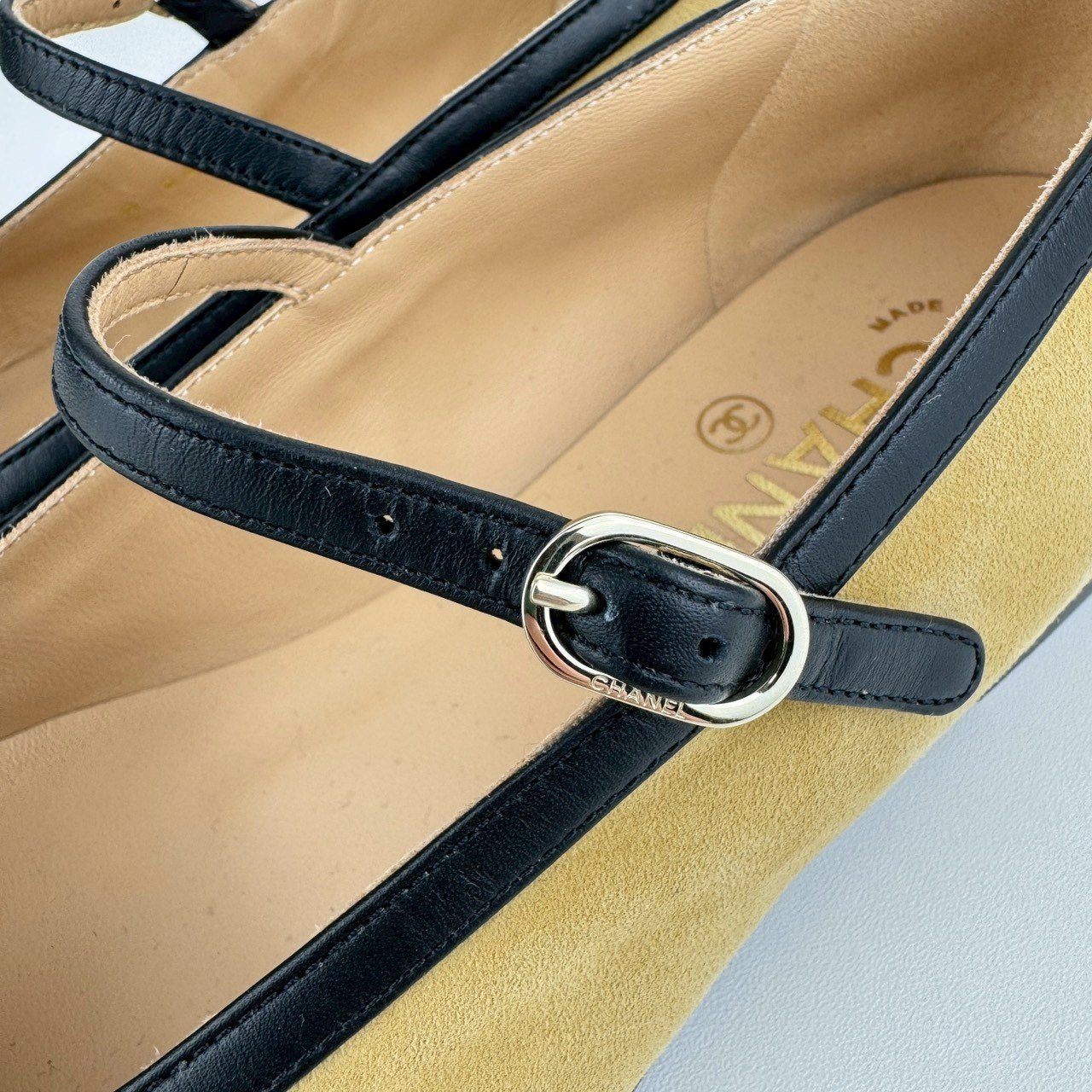 ミュール パンプス ベージュ ブラック サイズ37(23.5センチ)