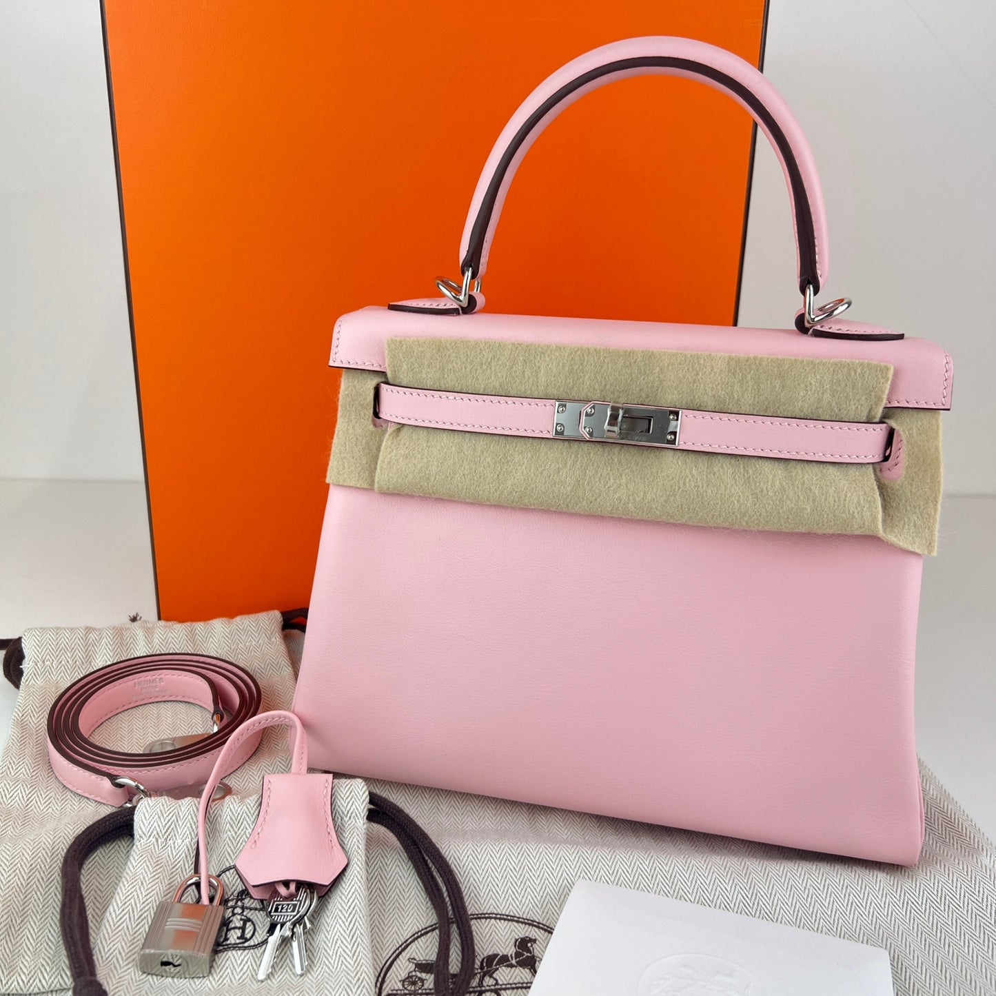 Kelly25 ケリー25 Rose sakura ローズサクラ PHW シルバー金具 Swift スイフト Stamp-W W刻印
