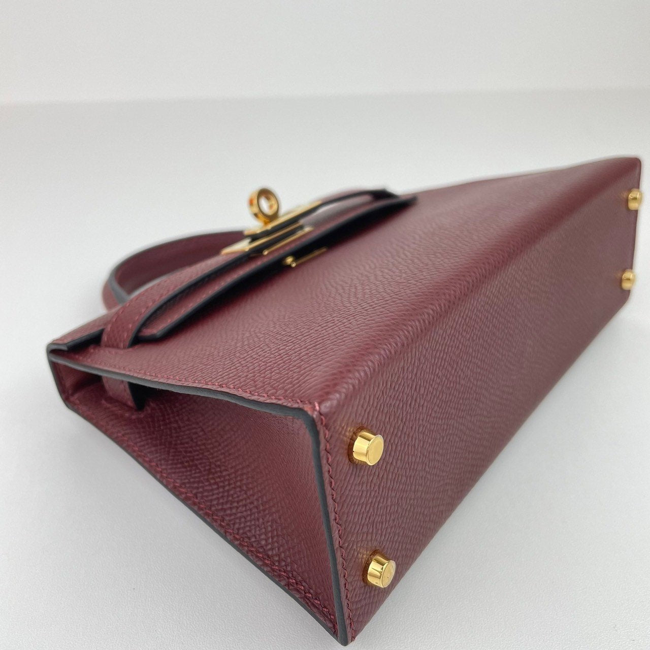 Mini kelly ミニケリー Rouge H ルージュアッシュ GHW ゴールド金具 Stamp-W W刻印 Epsom エプソン