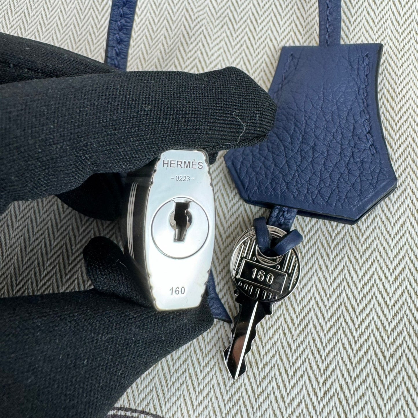 新品 HERMES エルメス Hac a dos PM アッカドPM Blue de press ブルードプリュス Togo トゴ PHW シルバー金具 B刻