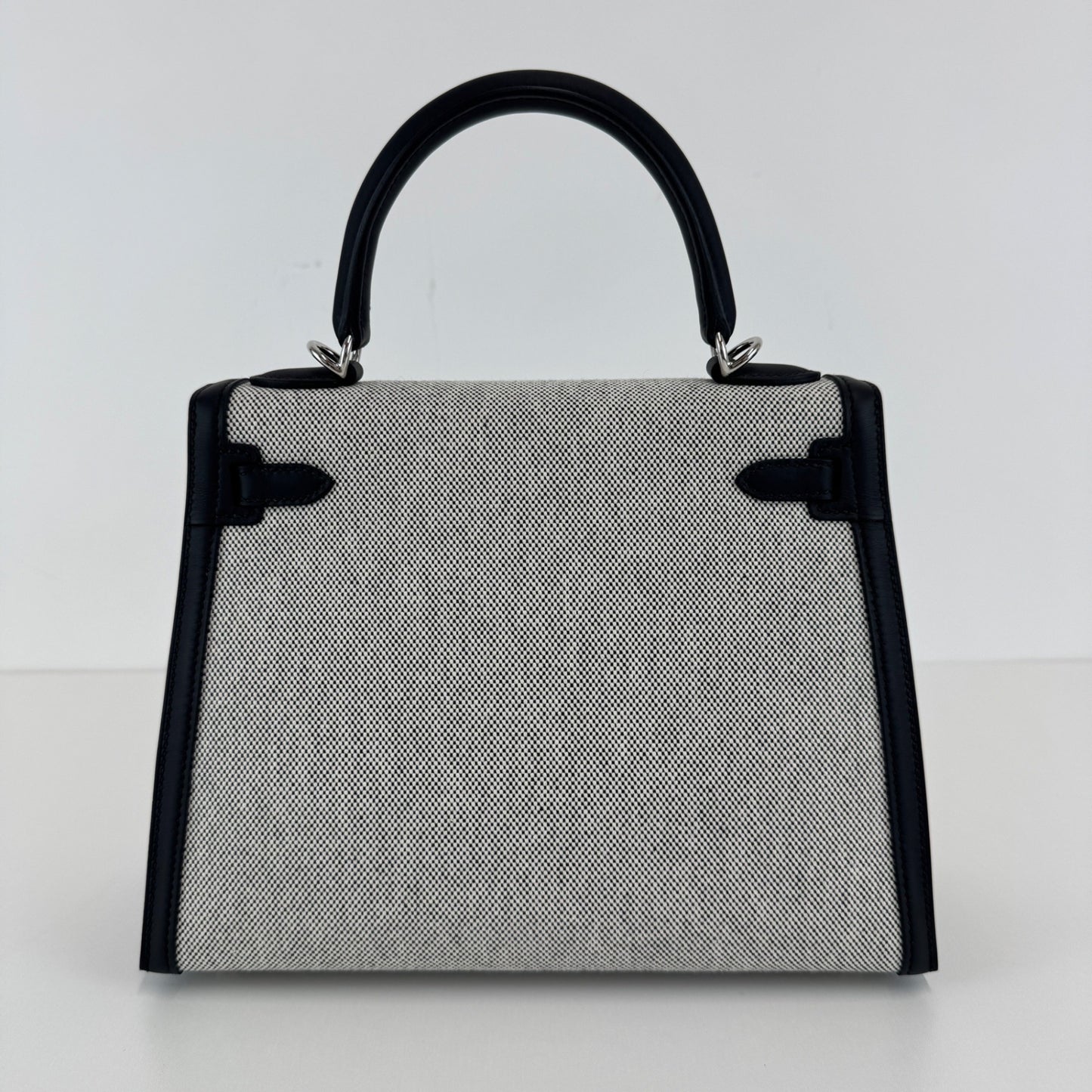 Hermès エルメス Kelly25 ケリー25 Stamp-K K刻印 Swift/Toile H スイフト/トワルアッシュ Black ブラック GHW ゴールド金具